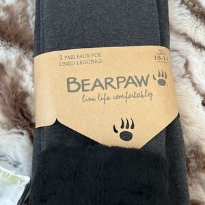 Faux fur lined leggings